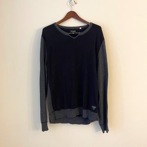 GUESS Black and Grey Sweater XXL